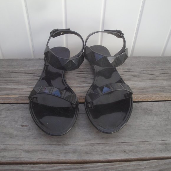 Rebecca Minkoff Jana Jelly Sandals in Black - Picture 2 of 8